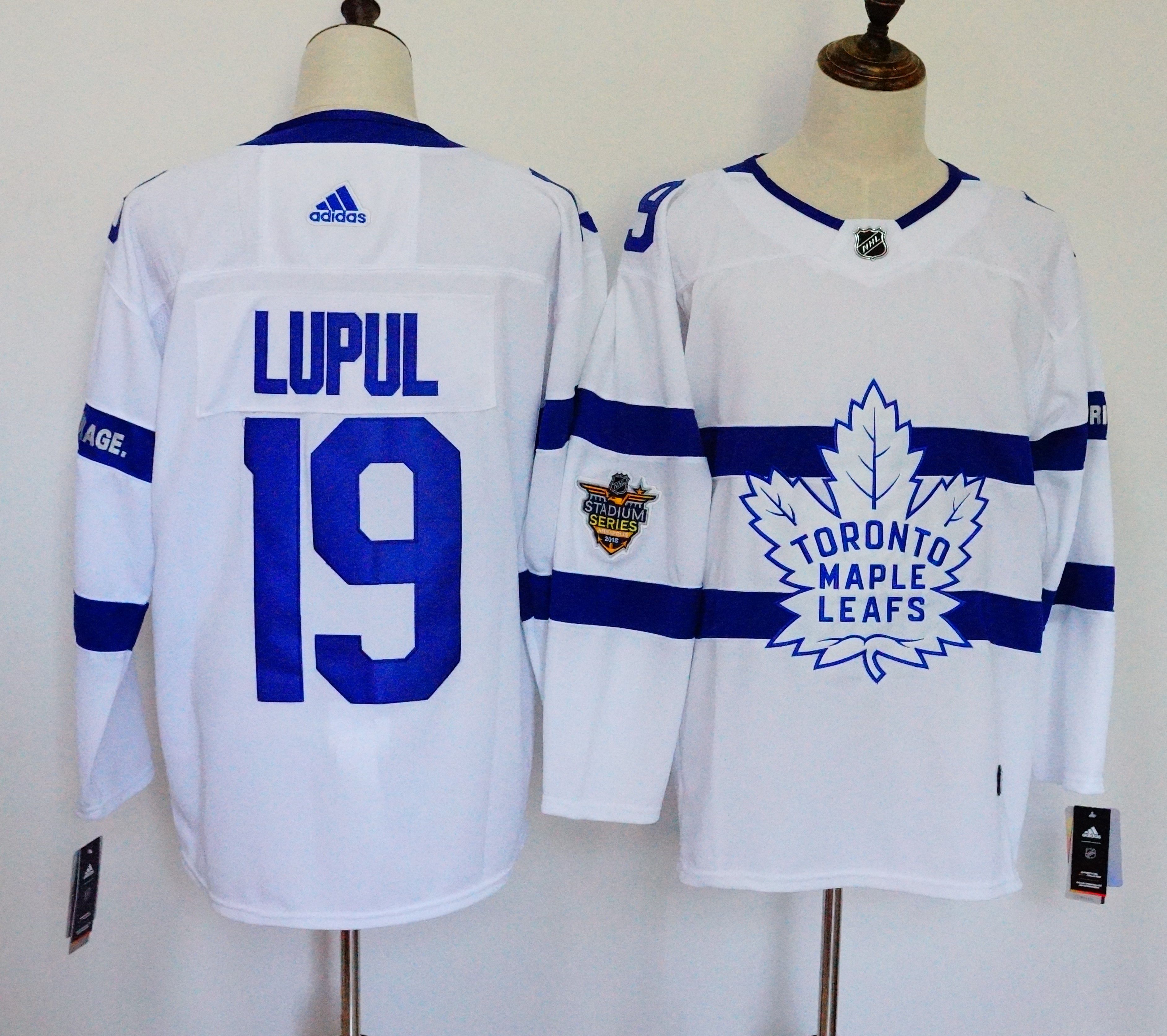 Men Toronto Maple Leafs #19 Lupul White Adidas AD NHL Jerseys